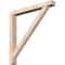Ekena Millwork Traditional Block Smooth Bracket w/ Offset Brace, Douglas Fir, 5 1/2"W x 46"D x 46"H BKT0604X46X46TRA05SDF - alternate 1